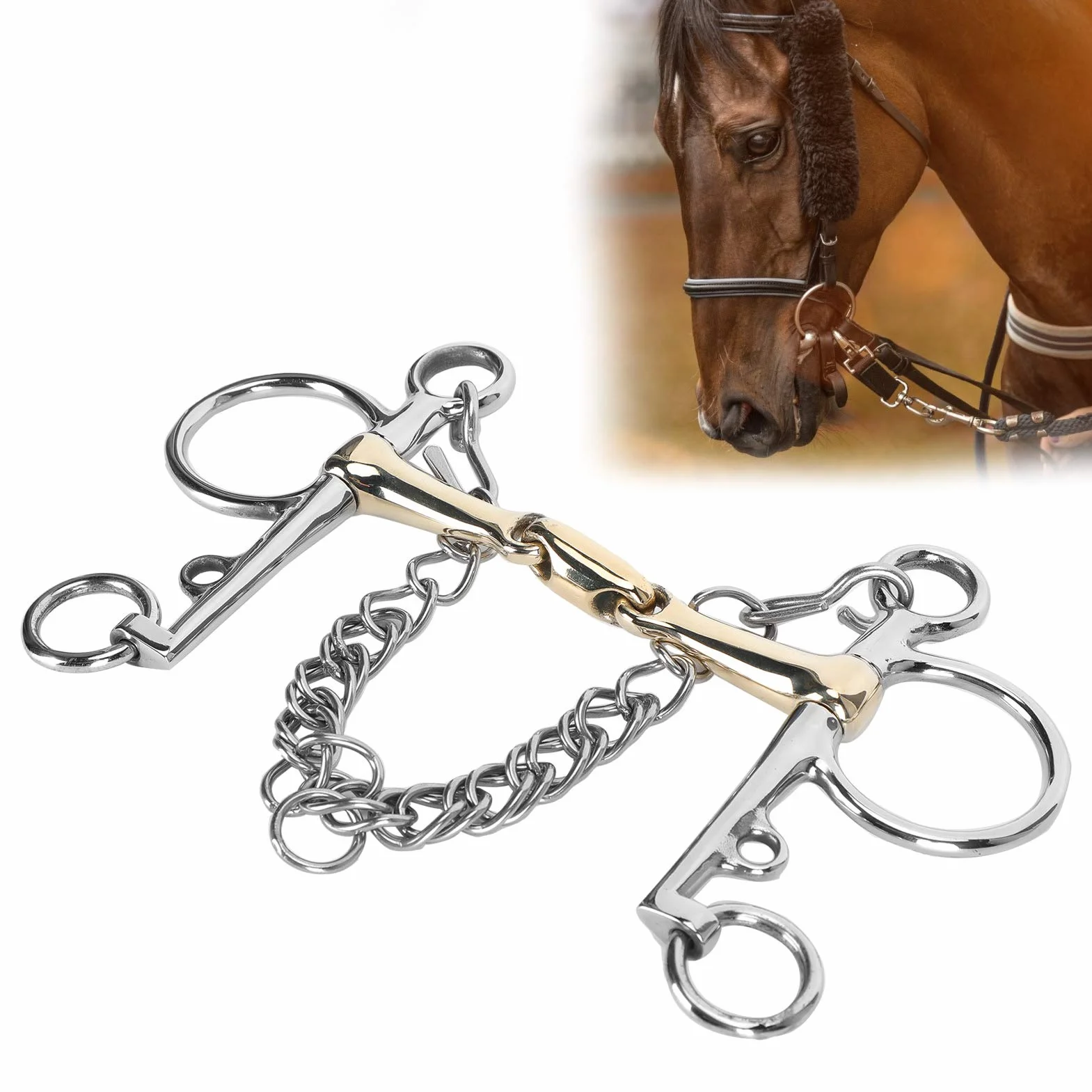 Pelham, Edelstahl Pelham Gelenkmund Pelham Bit Horse Bit Edelstahl Pelham Horse Bit Zubehör