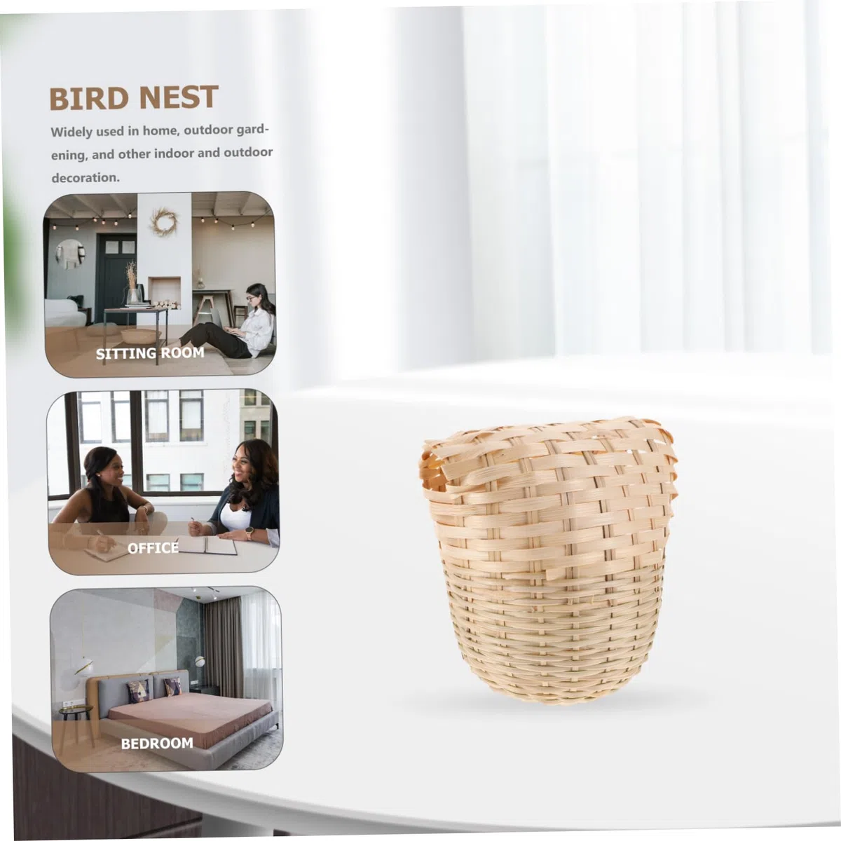 iplusmile 5stücke Dekoratives Handgewebtes Bambusvogelnest Multifunktionale Vogelkäfig-Dekoration Für Und Garten Und Für Vögel Ganzjährig Nutzbar