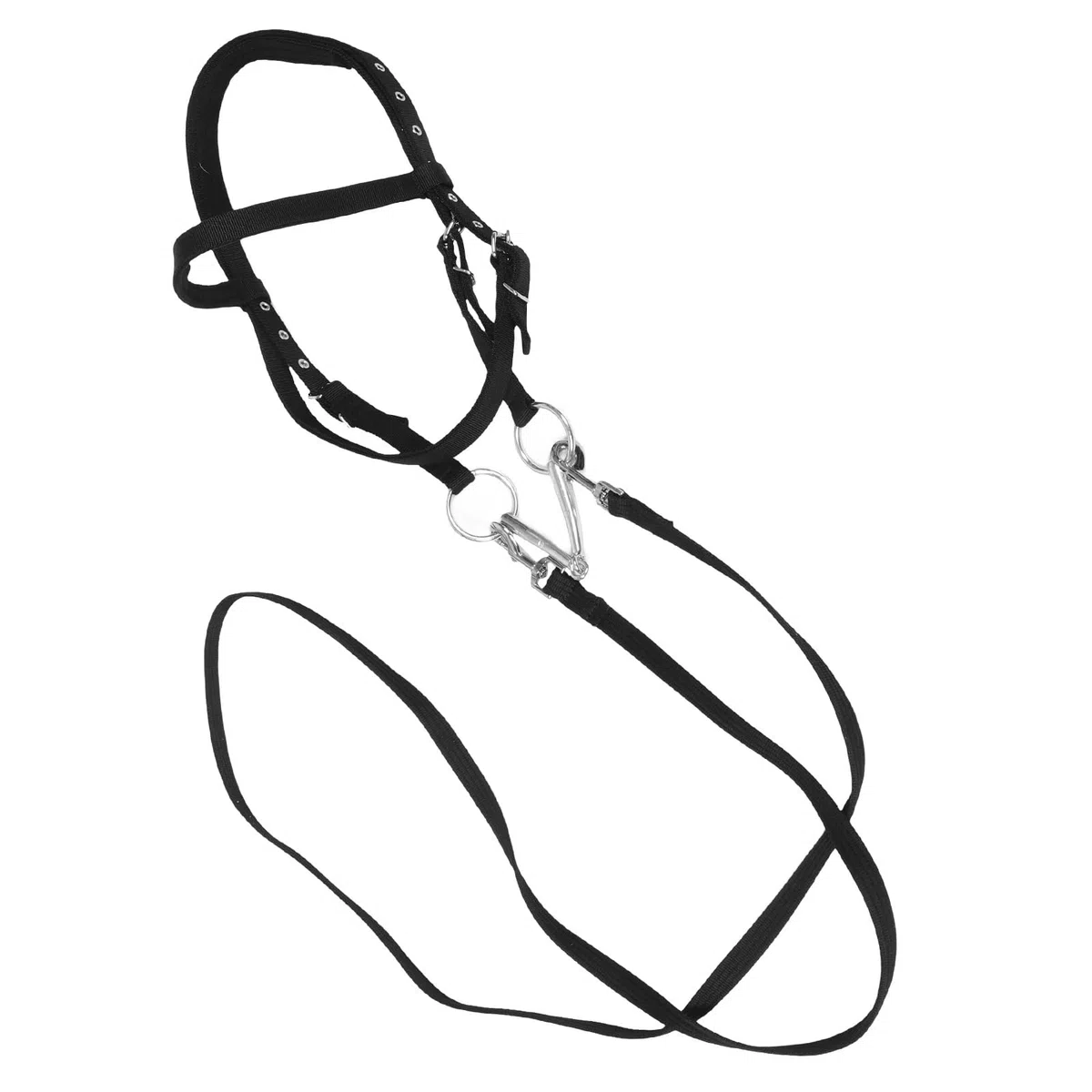 Halfter Für Pferde Nylon Black Horse Rope Tack Bitless Halfter Equitation Riding Supplies