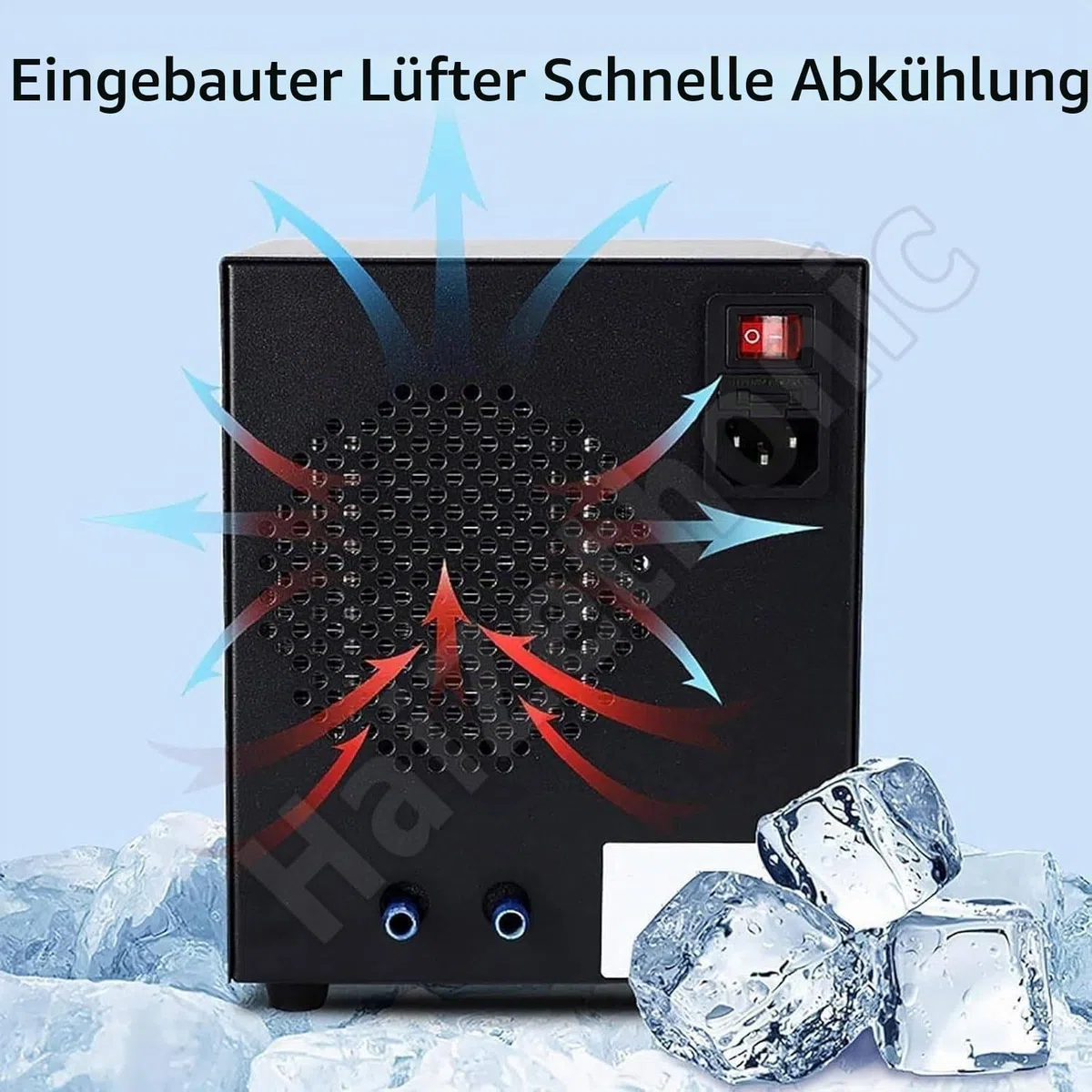 Wassertankkühler Wasserkühlung, Einstellbarer Kühler, Hydrokultur-Kühler,Kompressor Kühlkühler,Kühler Für 60l/160l/300l,Kühler, Für Hydrokultur-System,Korallenriff Tank 60L