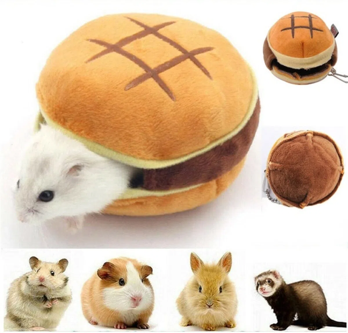 Weiches Haustier-gemütliches Meerschweinchen-Bett-Haus-Kleintier-Hamster-Ratten-Hängematten-Nest-Auflage-Hamster-Käfig