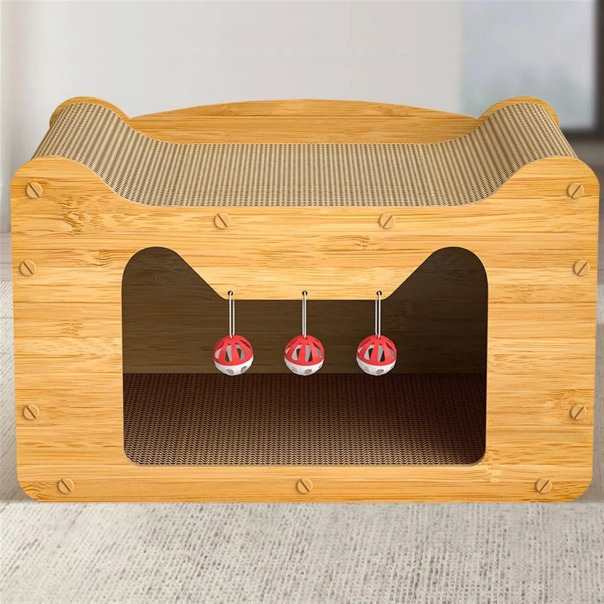 kratzmatte Verschleißfestes Wellpapier, Katzenstreu, Katzenkratzbrett, Katzensofa, universelles großes Sofa, Haus, Haustierspielzeug kratzbrett für Katzen(50cm)
