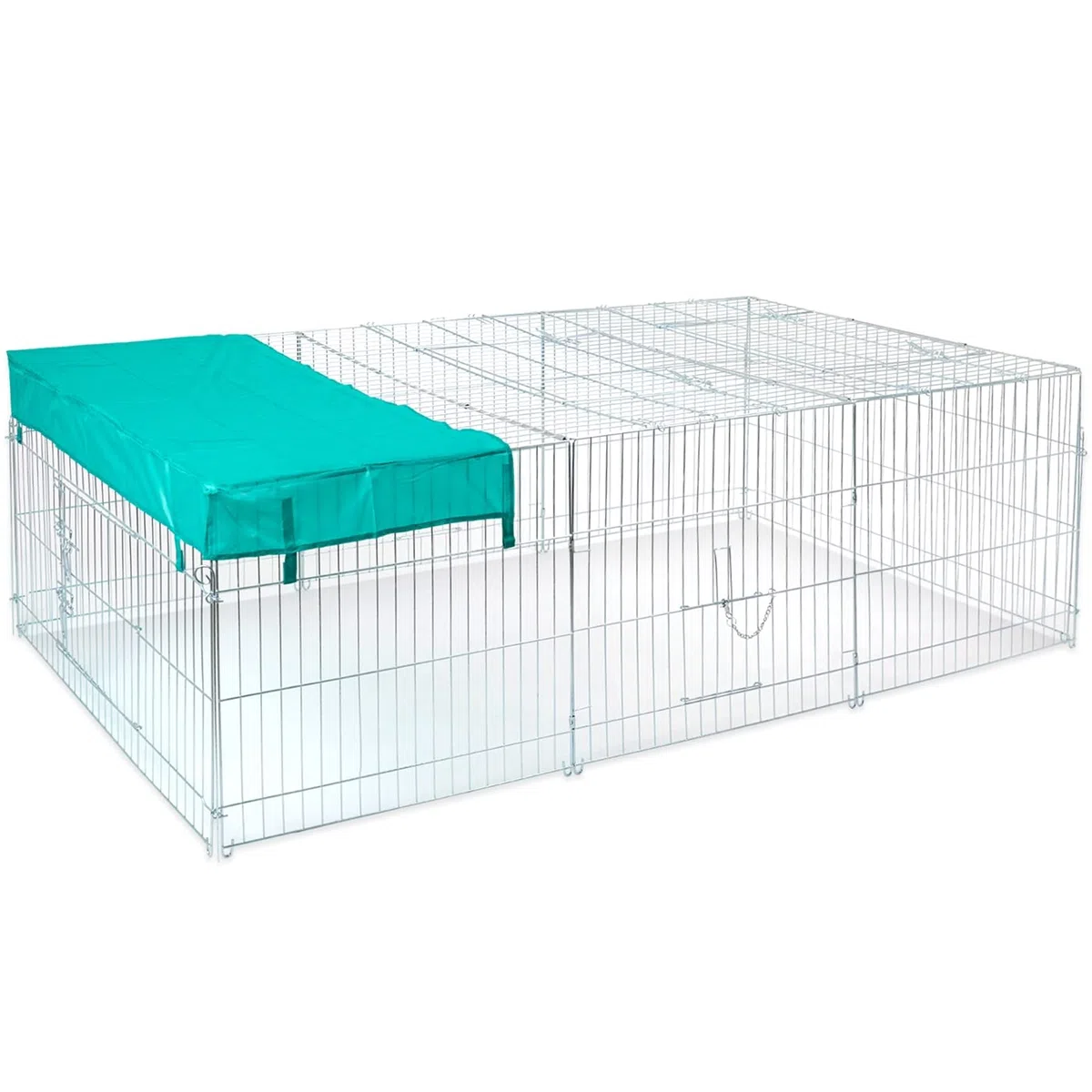 VOSS.PET Welpenauslauf, Auslauf, Freilauf XL für Kaninchen, Hasen, 216x112x66cm