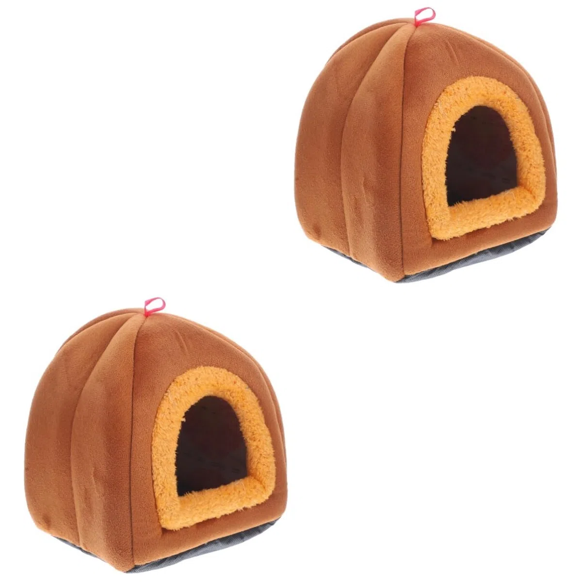 3 stücke Kleine Haustier Nest Meerschweinchen Versteck Papagei Schlafen Bett Kaninchen Hamster Haus Chinchilla Warme Vogel N(Brownx2pcs)