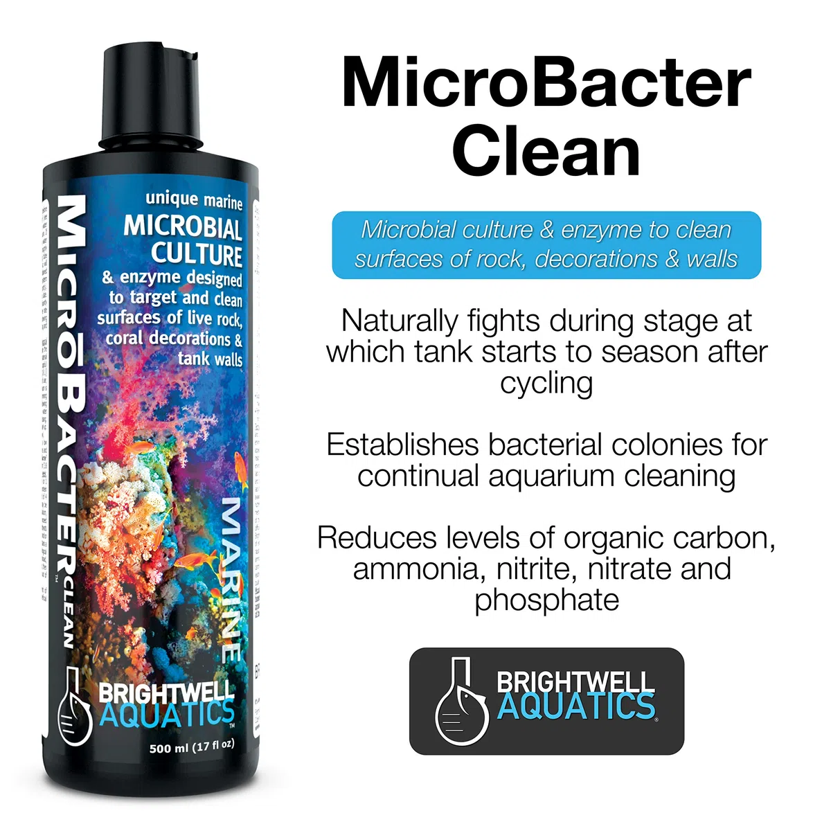Brightwell Aquatics MicroBacter Clean Marine Aquarium-Reinigungshilfe, 20 l