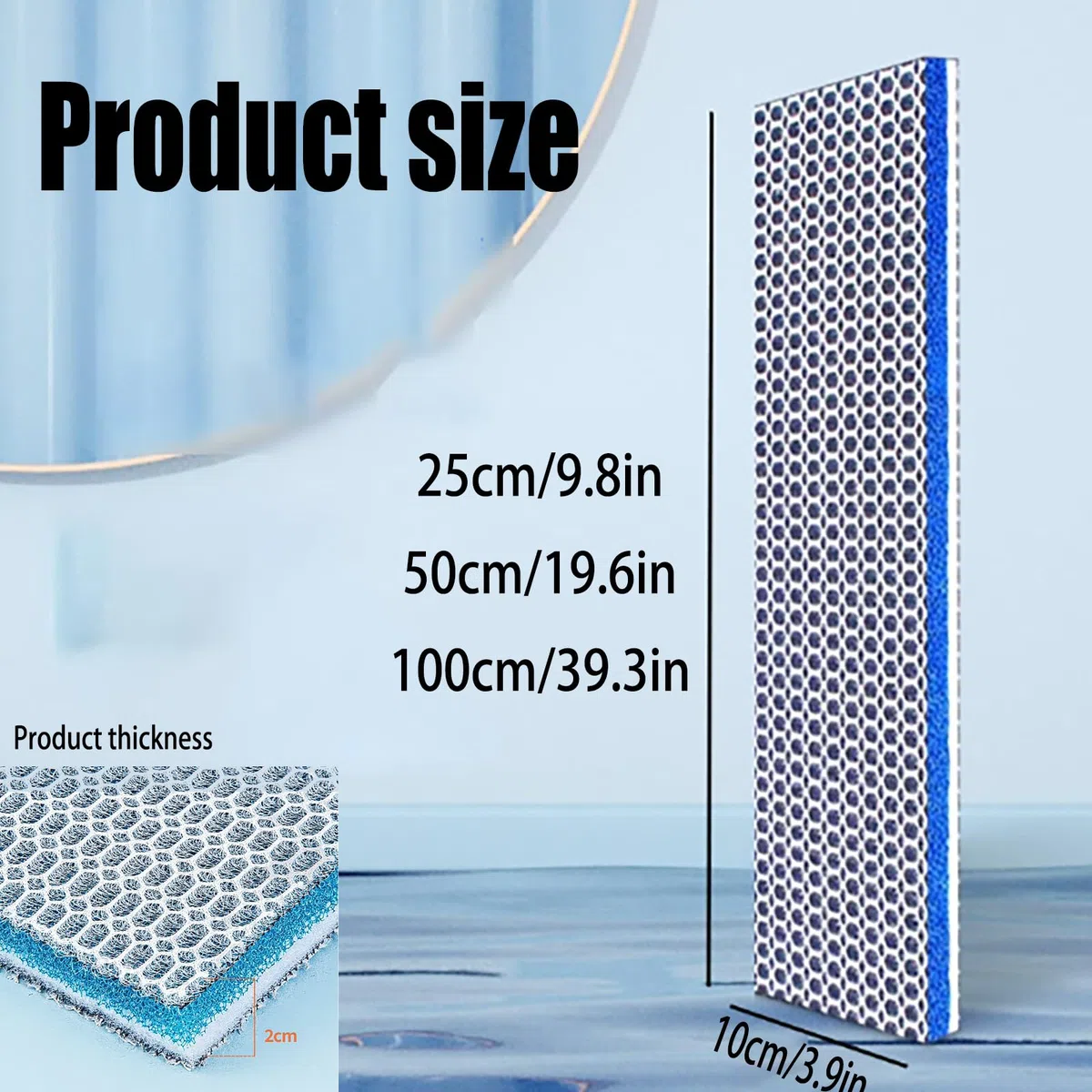 8D Aquarium-Filtermedien, 2 cm dicke biologische Filterschwämme, waschbar & wiederverwendbar, zuschneidbarer Filtervlies. Geeignet für Aquarien, Koi-Teiche, Kanisterfilter uvm.(Size:10*100cm/10pcs)