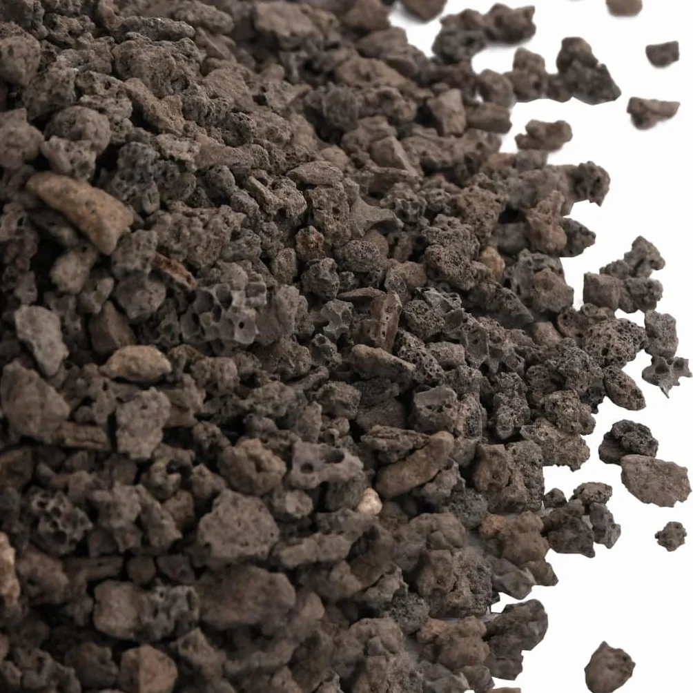 Basalt Kies schwarz 25 kg 5 bis 8 mm Bodengrund Substrat für Aquarium Aquaristik, fördert Pflanzenwachstum und Wurzelbildung, wasserneutral, dekorativ für Becken und Garten