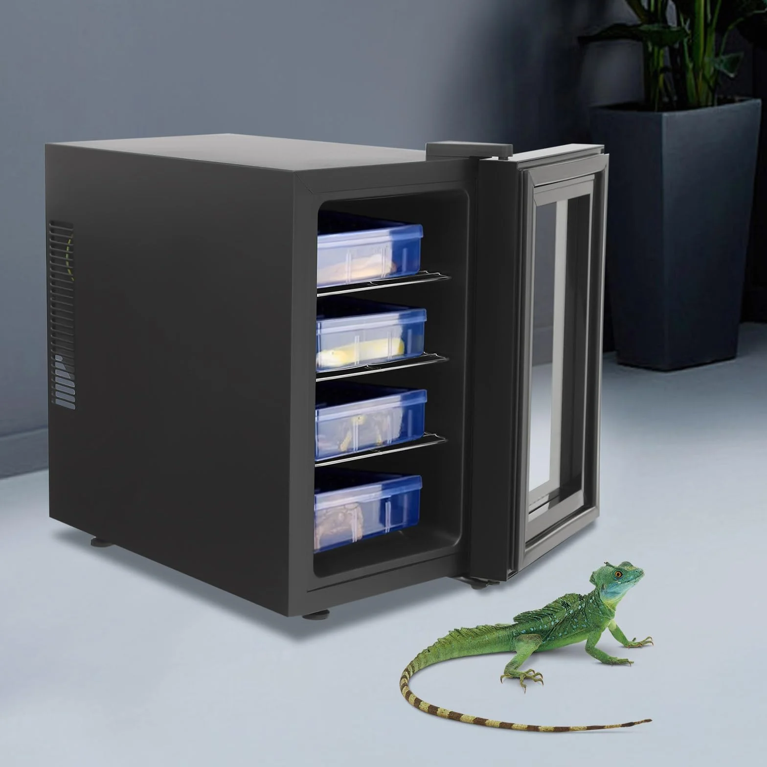 Brutautomat für Reptilien mit LED-Display - Intelligenter Thermostat Inkubator für Schildkröten, Echsen, Schlangen Eier - Präzise Temperatur (10-40°C) & Feuchtigkeit Kontrolle Brutkasten