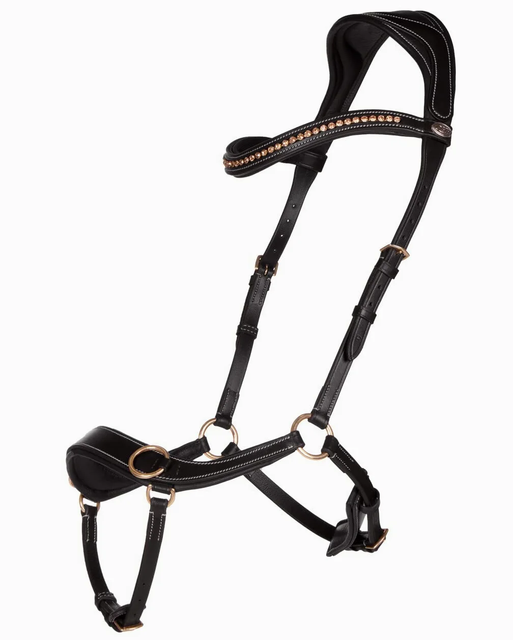 QHP Gebisslose Leder Trense Anatomical