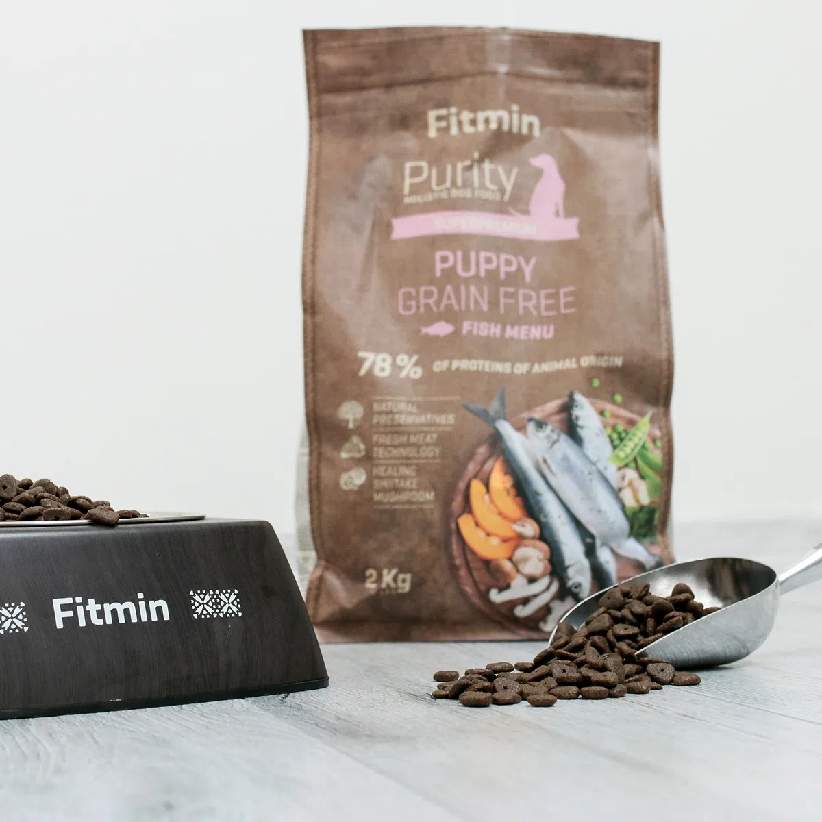 Fitmin dog Purity GF Puppy Fish | Hundetrockenfutter | Ein getreidefreies Futter | Tragende und säugende Hündinnen | 12kg