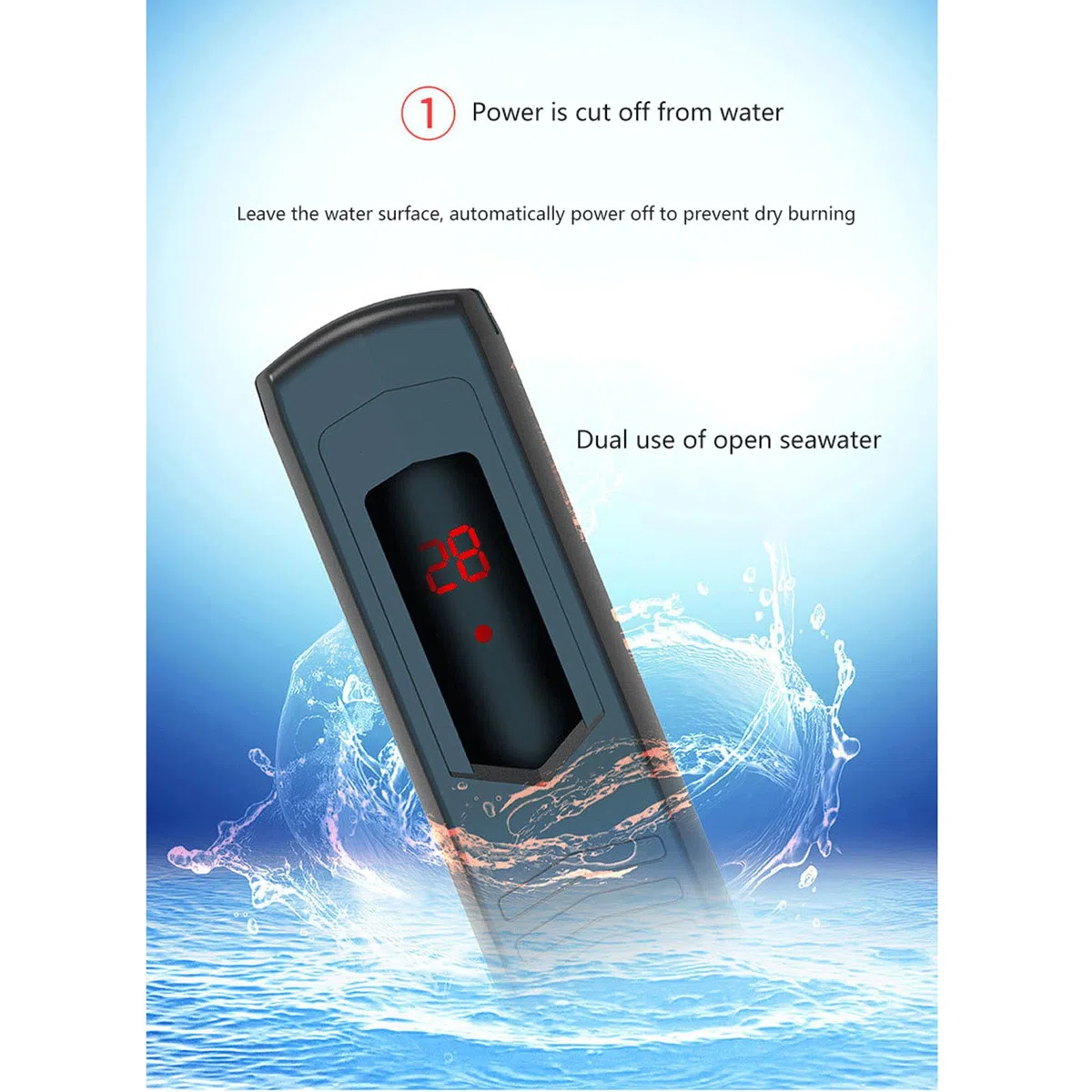 Explosionsgeschützter Heizstab für Aquarien mit Frequenzumwandlung, automatischer Heizstab für kleine Aquarien mit konstanter Temperatur, 200 W (200 W)