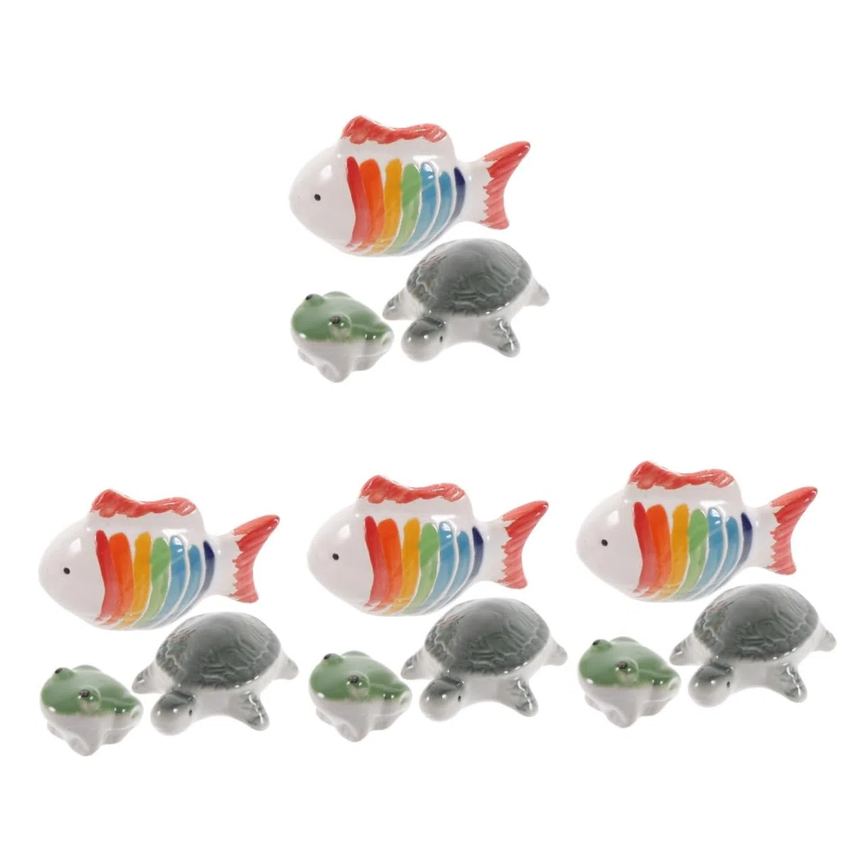 VANZACK 4 Sätze Keramische Tierdekoration Fisch Dekofiguren Für Aquarien Aquarium Schwimmendes Schwimmende Tiere Im Aquarium Aquariumschmuck Aquariendekoration Keramik 3 Stücke * 4