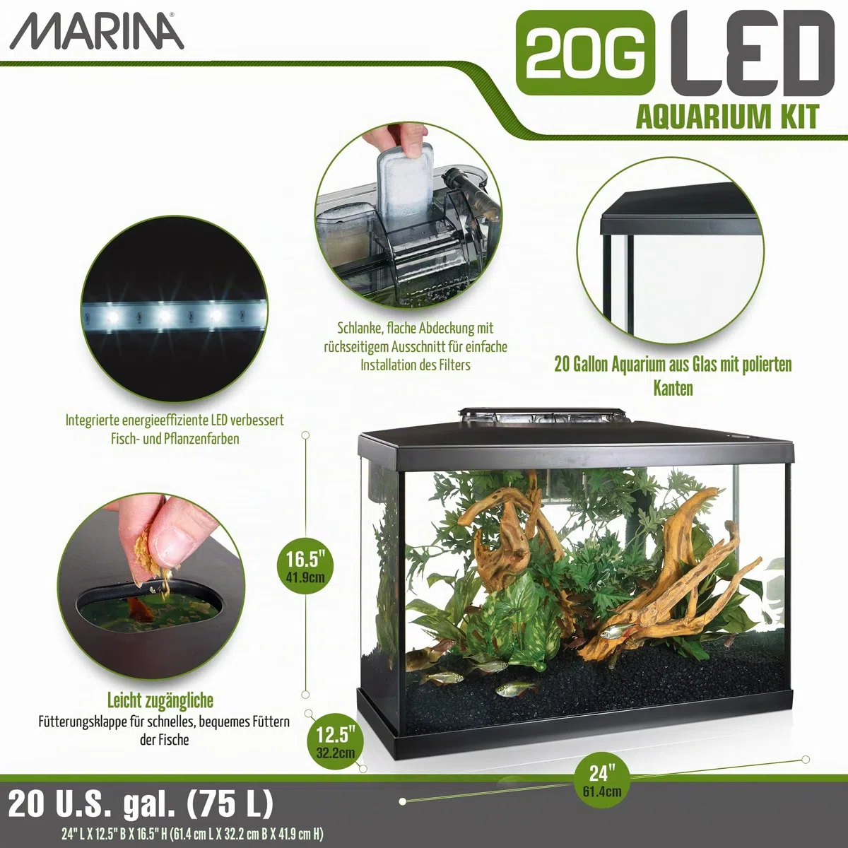 Marina LED-Aquarium-Set