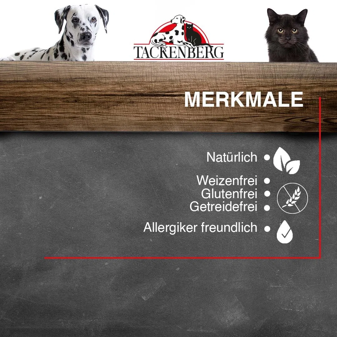 TACKENBERG Pferd mit Zucchini, Süßkartoffel und Birne Nassfutter Dose für Hunde - Hundefutter in Premiumqualität - natürlich getreidefrei, 24 x 400 g