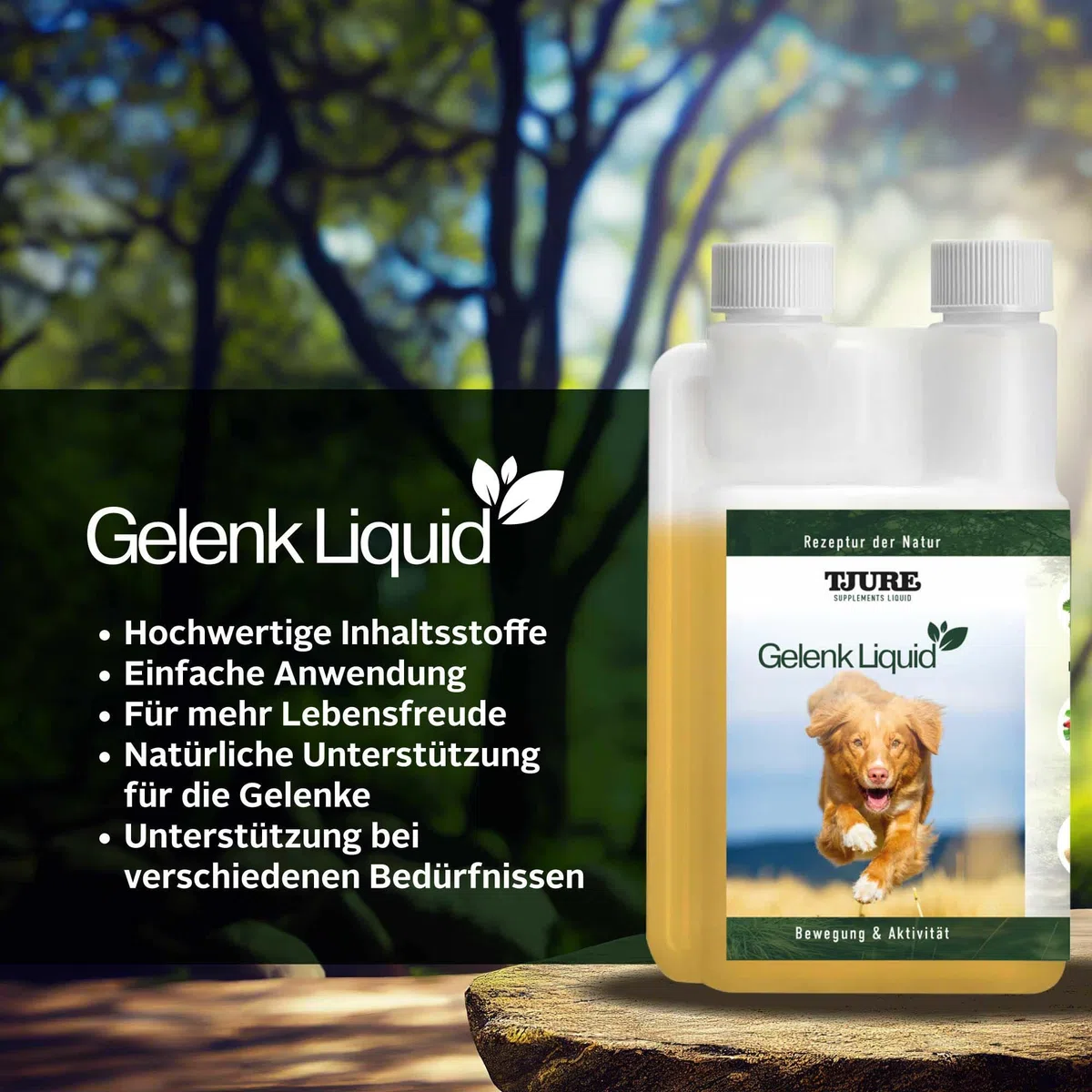 TJURE Gelenke & Knochen Set Hund | Gelenk Liquid + Gelenktabletten + Knochenbrühe | Ergänzungsfuttermittel für Hunde mit Nährstoffbausteinen für Muskeln & Knochen | Ohne Zusätze | Made in Germany