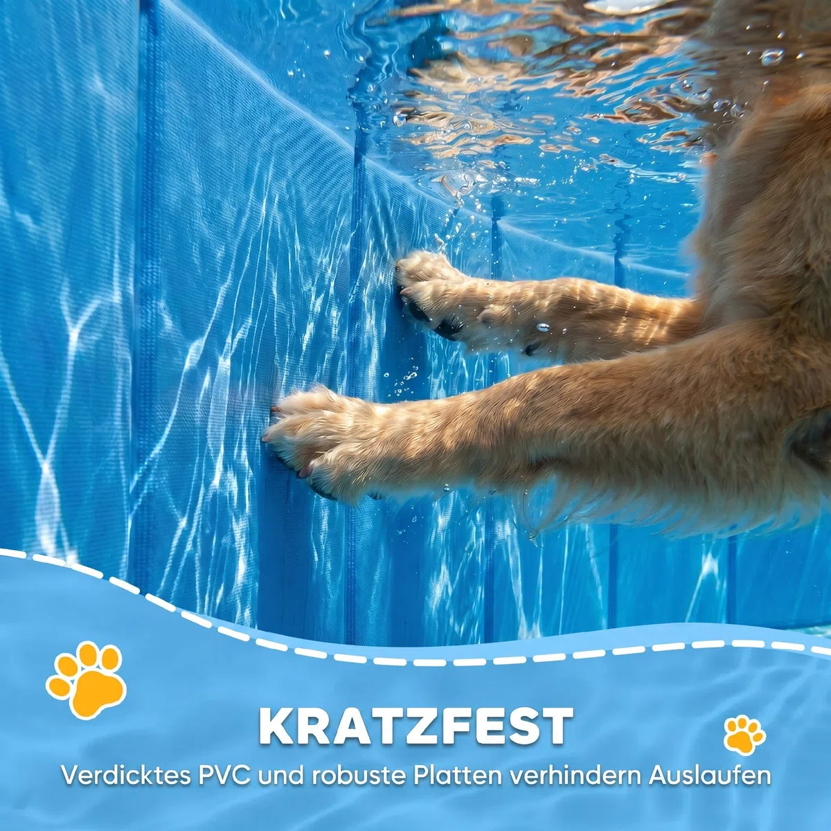PawHut Hundepool für Große und Mittelgroße Hunde Faltbare Hunde Planschbecken 120 x 30 cm Hundebadewanne rutschfeste Schwimmbecken Hundeplanschbecken für Enten, Innen- und Außen, Dunkelgrau