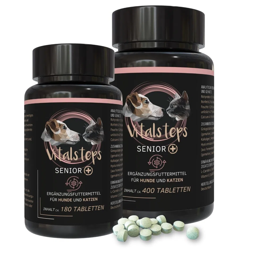 Senior+ | Hyaluronsäure, MSM, Ginkgoblätter, für Hund u. Katze ca. 400 Tabletten