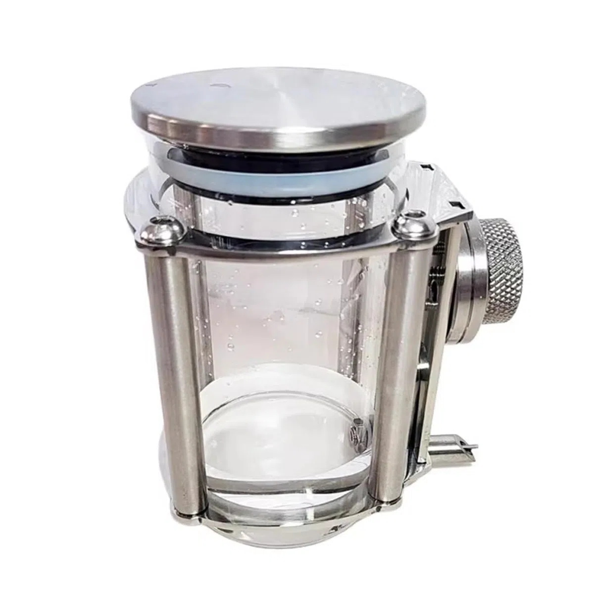 Robuste Glas-Wasserflasche für Haustiere, Edelstahl, tropffreie Trinkflasche, 350 ml, kaufester Wasserspender für Papageien, Vögel, Kaninchen und Nagetiere