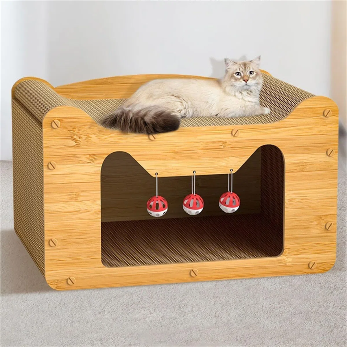 kratzmatte Verschleißfestes Wellpapier, Katzenstreu, Katzenkratzbrett, Katzensofa, universelles großes Sofa, Haus, Haustierspielzeug kratzbrett für Katzen(50cm)