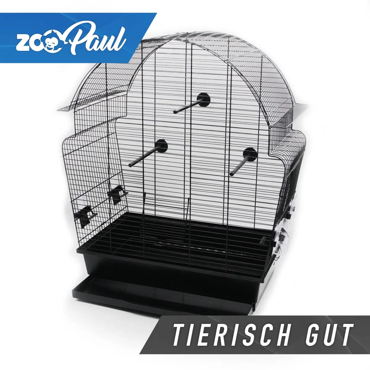 ZooPaul XXL Vogelkäfig schwarz Wellensitiche Kanarien Vogelhaus Vogelbauer
