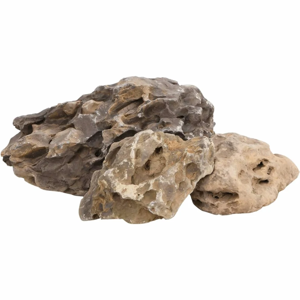 Drachensteine Aquariumdekoration 25 kg Grau 10-40 cm Natürliche Steine mit Versteck für Garnelen und Fische, Aquascaping Deko für Süßwasser Nano Becken und Terrarium