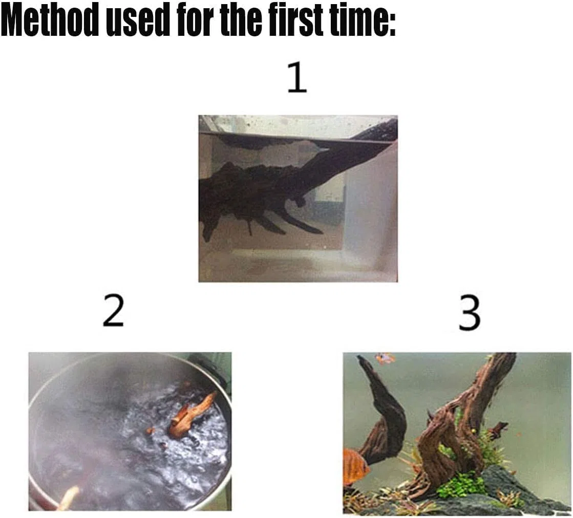 Tfwadmx Natürliches Treibholz für Aquarium, 15,2–20,3 cm, 4 Stück, Holz, Aquarium-Dekorationen, Aquarium, Reptilien, Baumzweige, Verschiedene Spinnenzweige