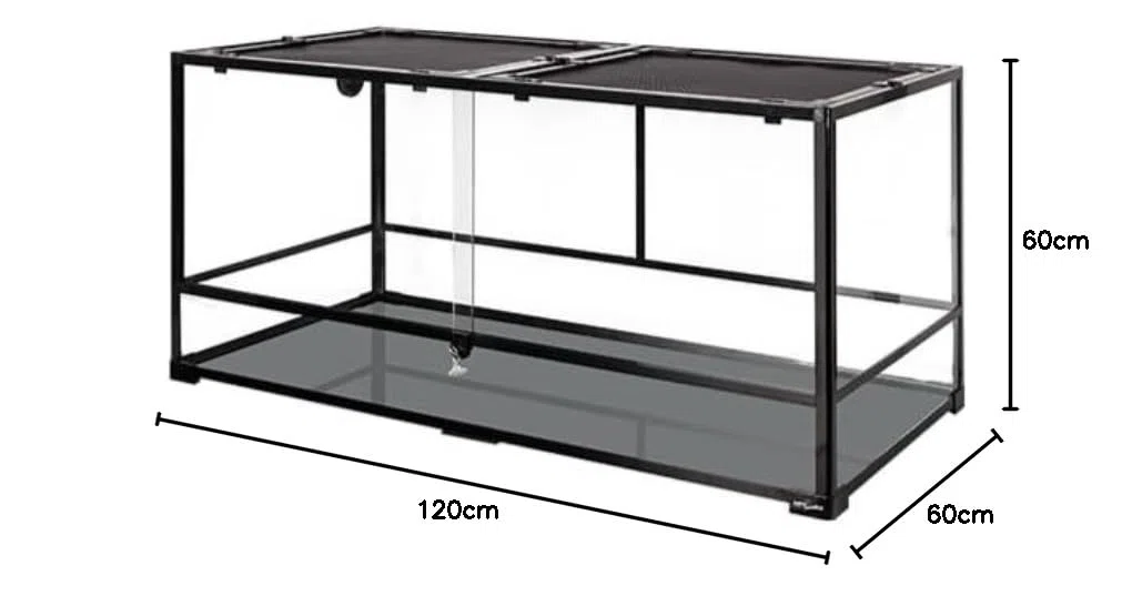 REPTI ZOO Glas-Terrarium 120x60x60cm, zerlegbar - verschickbar! RK0227(ohne Inhalt)