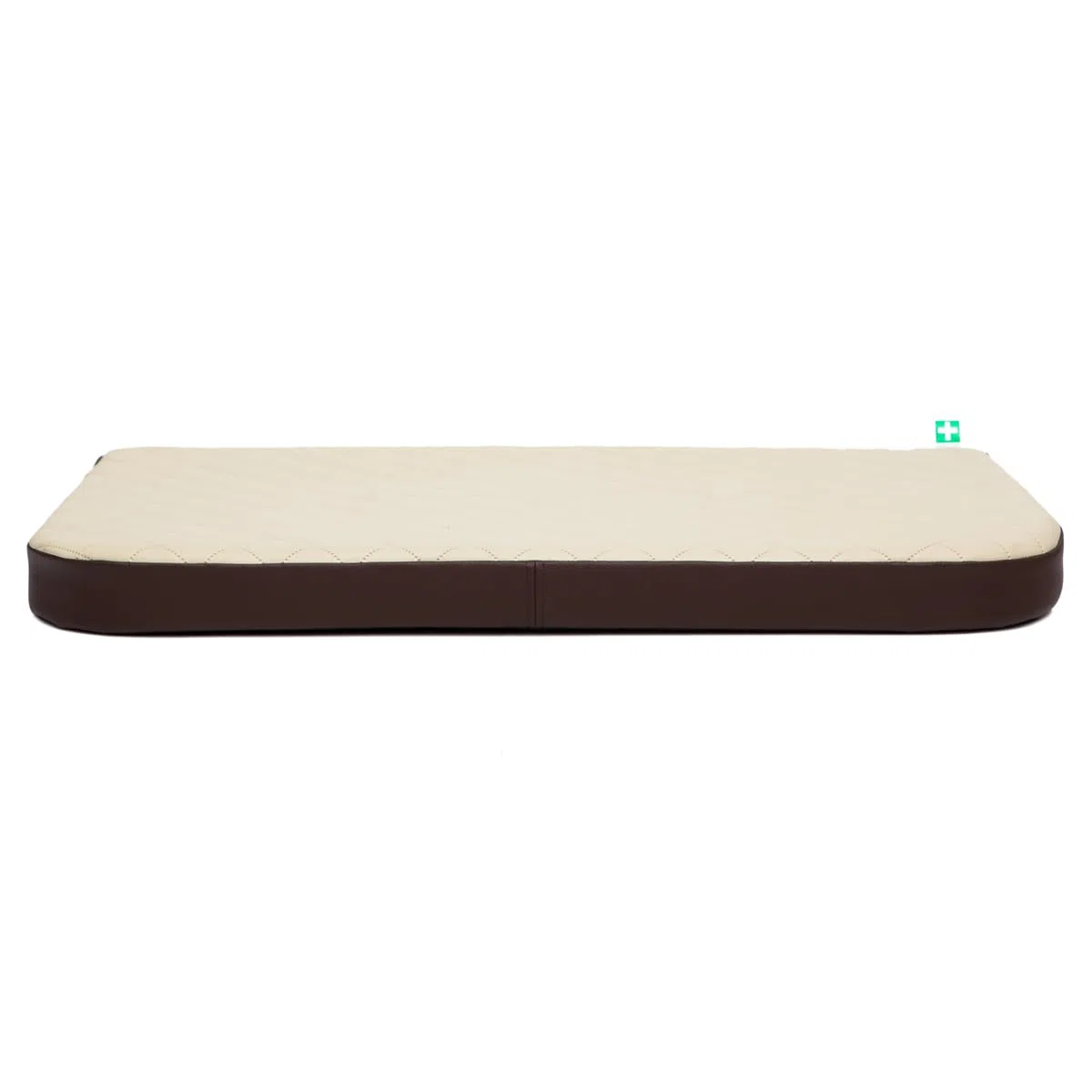 orthopädisches MEDICO Lux Hundematratze ÖKOLEINEN, Hundebett für Kleine, Mittlere, Große Hunde - Robustes, wasserdichtes Hundekissen, ergonomisches Tierbett - 120x80x19 cm Braun mit beige