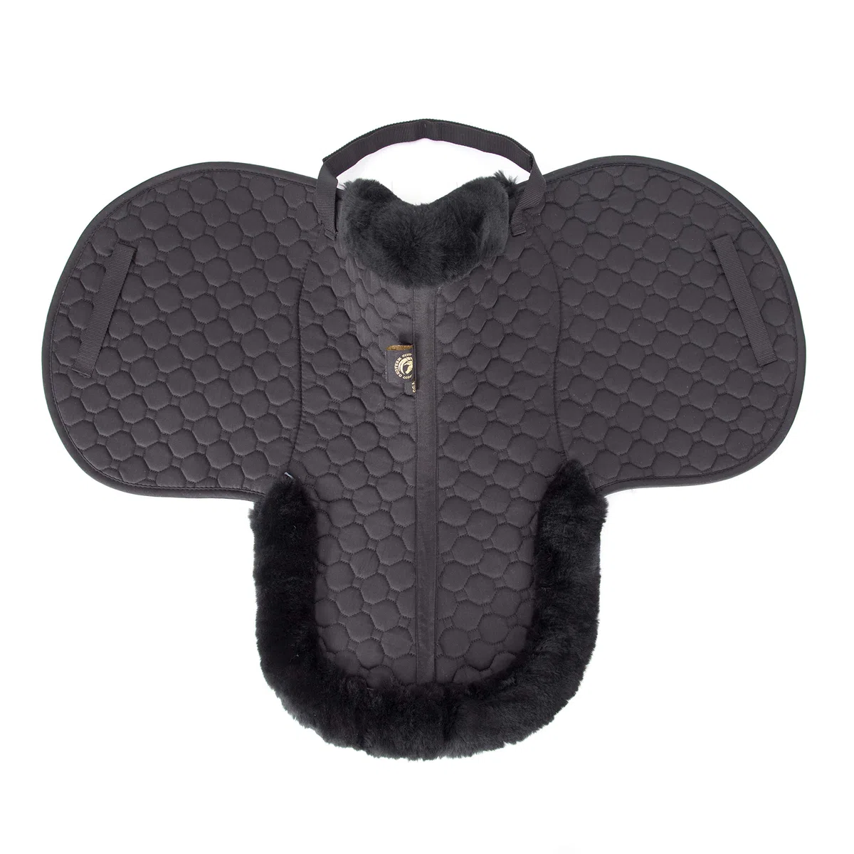 Lamb Skin GP/Jumping Half Lined Numnah - Lammfell Schabracke Schwarz (VSS)