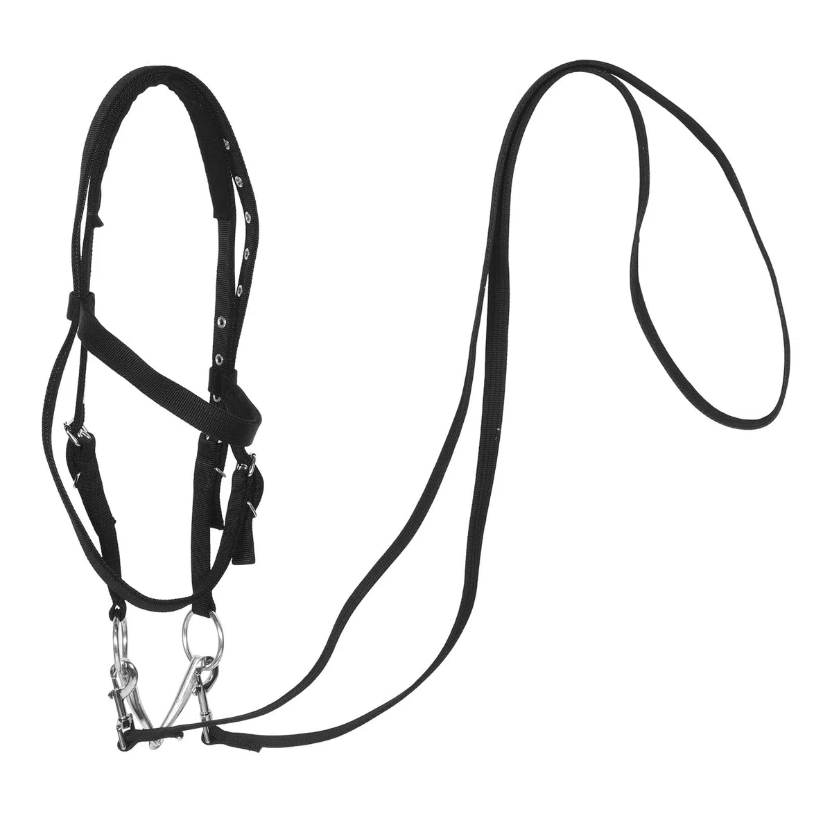 Halfter Für Pferde Nylon Black Horse Rope Tack Bitless Halfter Equitation Riding Supplies