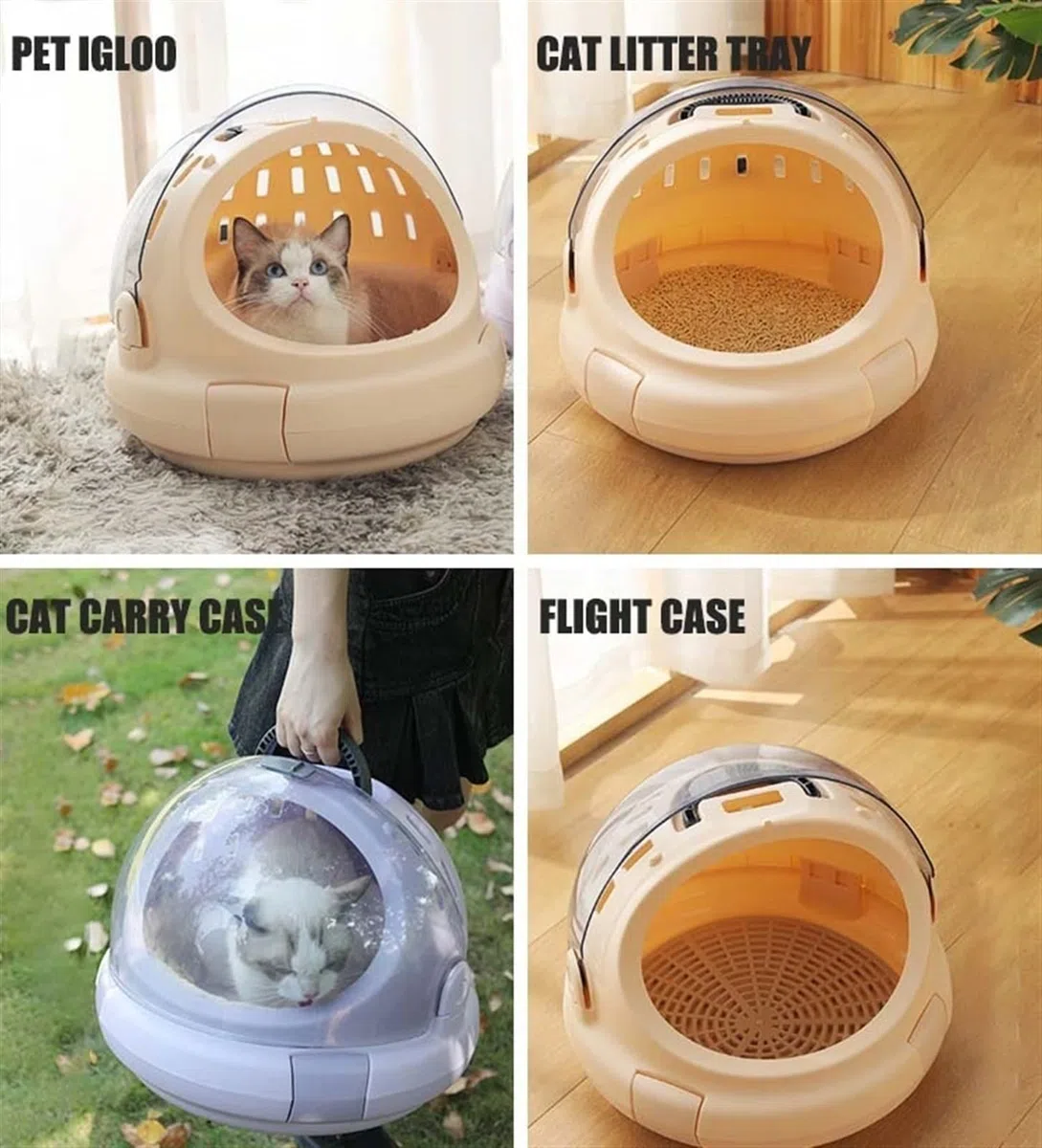Katzentragetasche Transparent Atmungsaktiv Tragbare Reisehandtasche Katzentragetasche Katzenzelt Bett Handtragende Raumkapsel