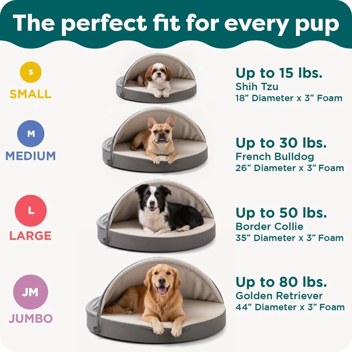 Furhaven Orthopädisches Hundebett für große Hunde, rund, mit abnehmbarem, waschbarem Bezug, für Hunde bis zu 36,3 kg – Sherpa & Wildleder Snuggery – Grau, 111,8 cm