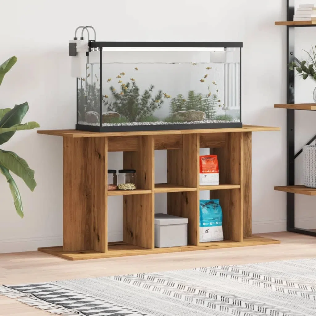 Aquariumständer Artisan-Eiche 120x40x60 cm Holzwerkstoff, Aquarium Unterschrank, Aquarium Schrank, Aquariumschrank, Aquarium Tisch, Aquarium Stands - 857277