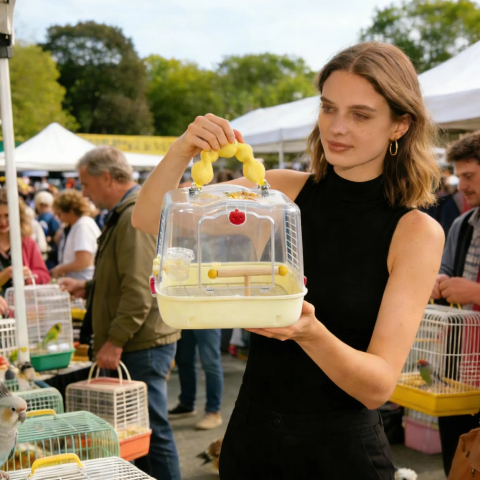 Vogelkäfig Atmungsaktive Transporttasche | Reisekäfig Transportbox Für Kleine Vögel Für Nymphensittiche Wellensittiche bei Outdoor Abenteuern Spaziergängen und