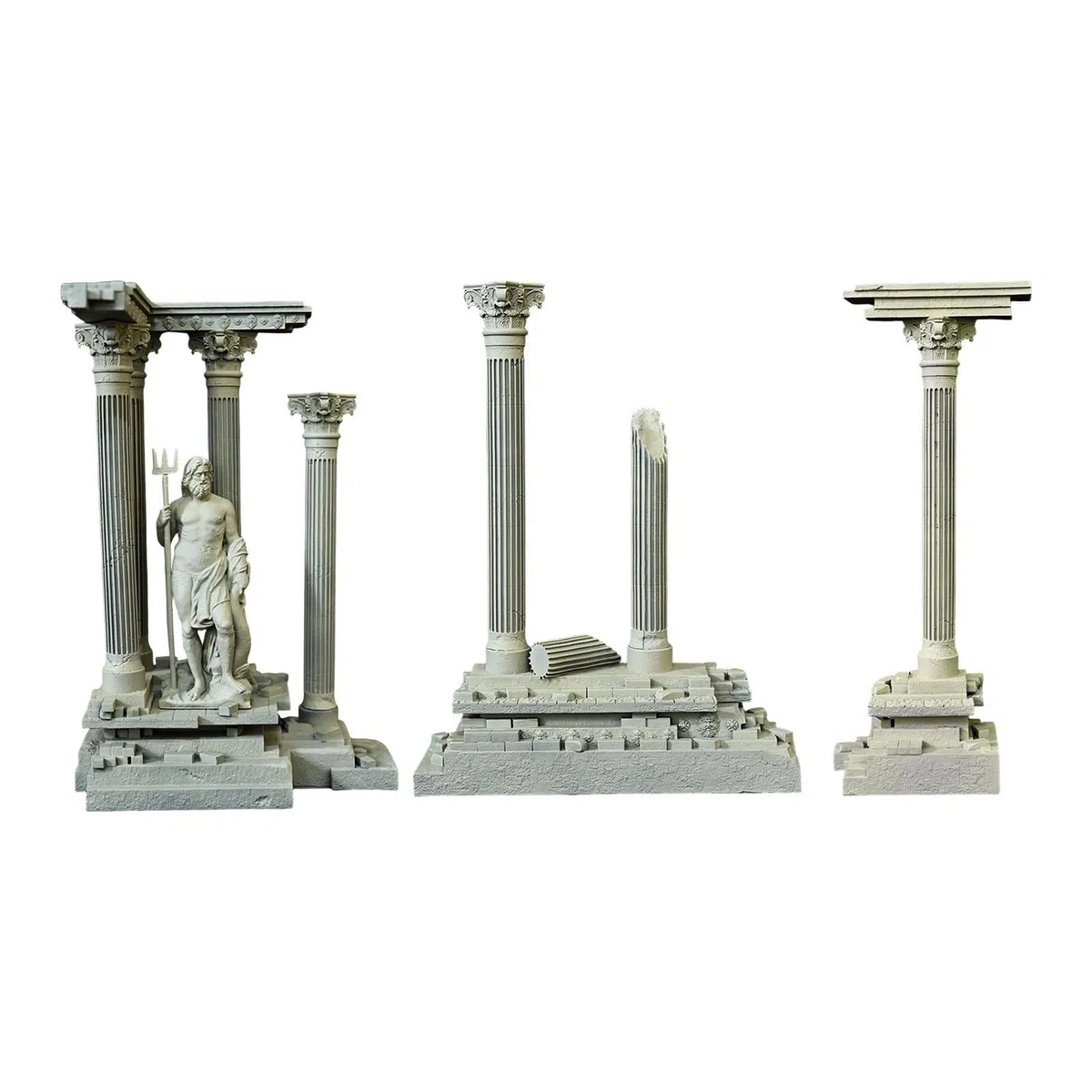 Mini Römische Säule Aquarium Ruinen Dekorationsfigur Kunstharz Ornament Künstliche Verstecksäule für Aquariumgestaltung Wohnzimmer Arbeitszimmer, Set D