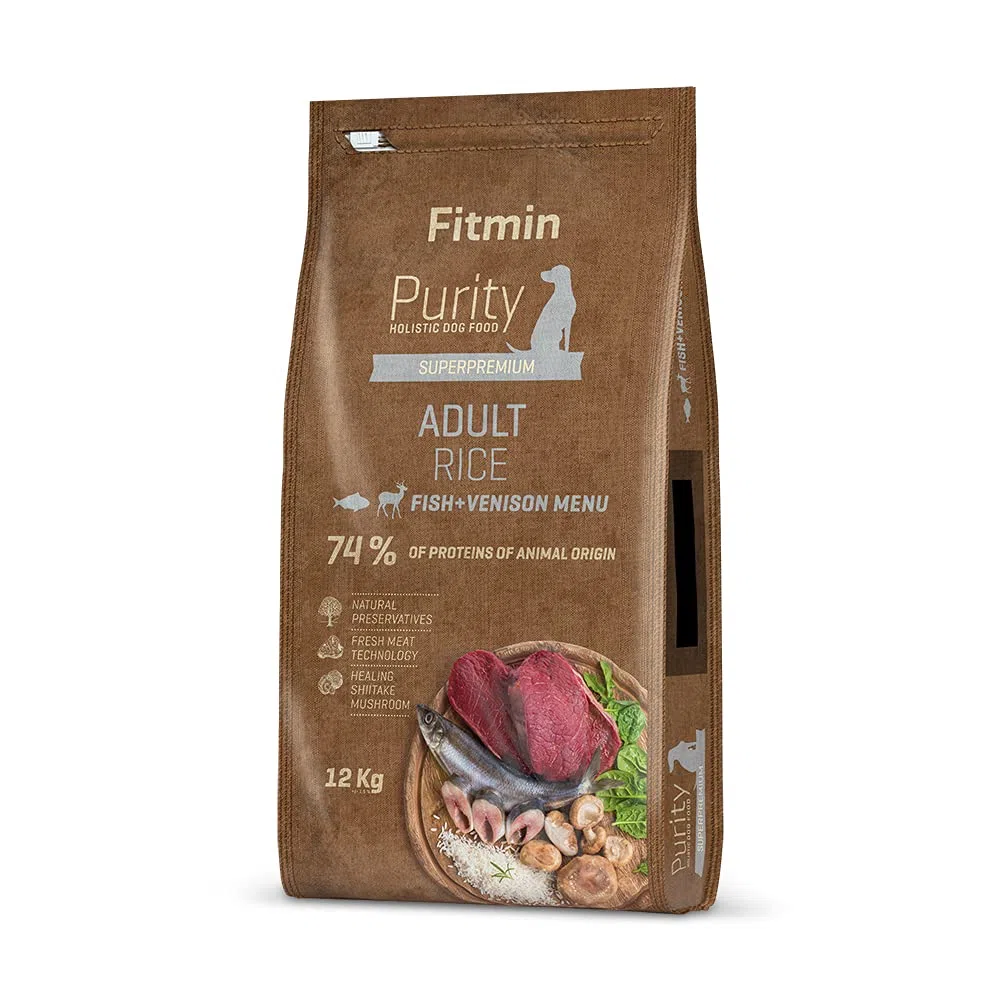 Fitmin Dog Purity Rice Adult Fish & Venison | Hundetrockenfutter | 12 kg