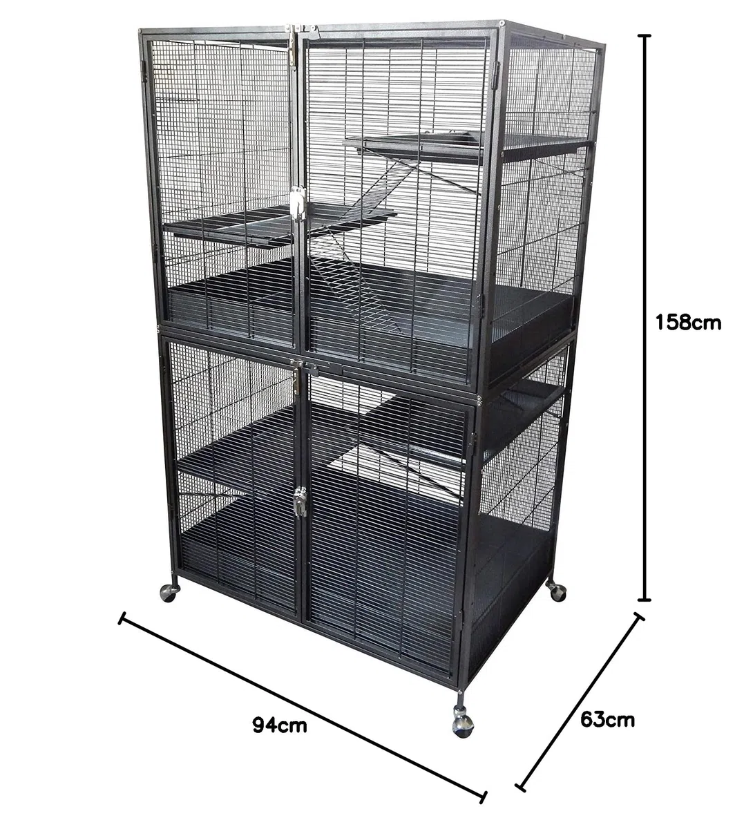 Zoo-Shop Nagerkäfig Rattenkäfig Maximus 94x63x158cm