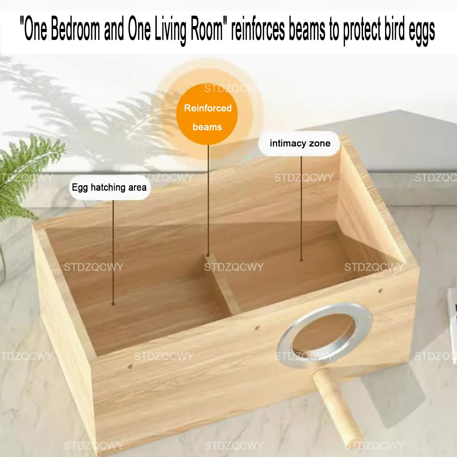 Robuster Nistkasten, Sittich-Nistkasten, Vogelnest-Aufzuchtkasten, Käfig-Holzhaus, für Finken-Lovebirds, Nymphensittiche, Wellensittiche, Sittiche, Zuckergleiter, Eichhörnchen, Ratten, Finken