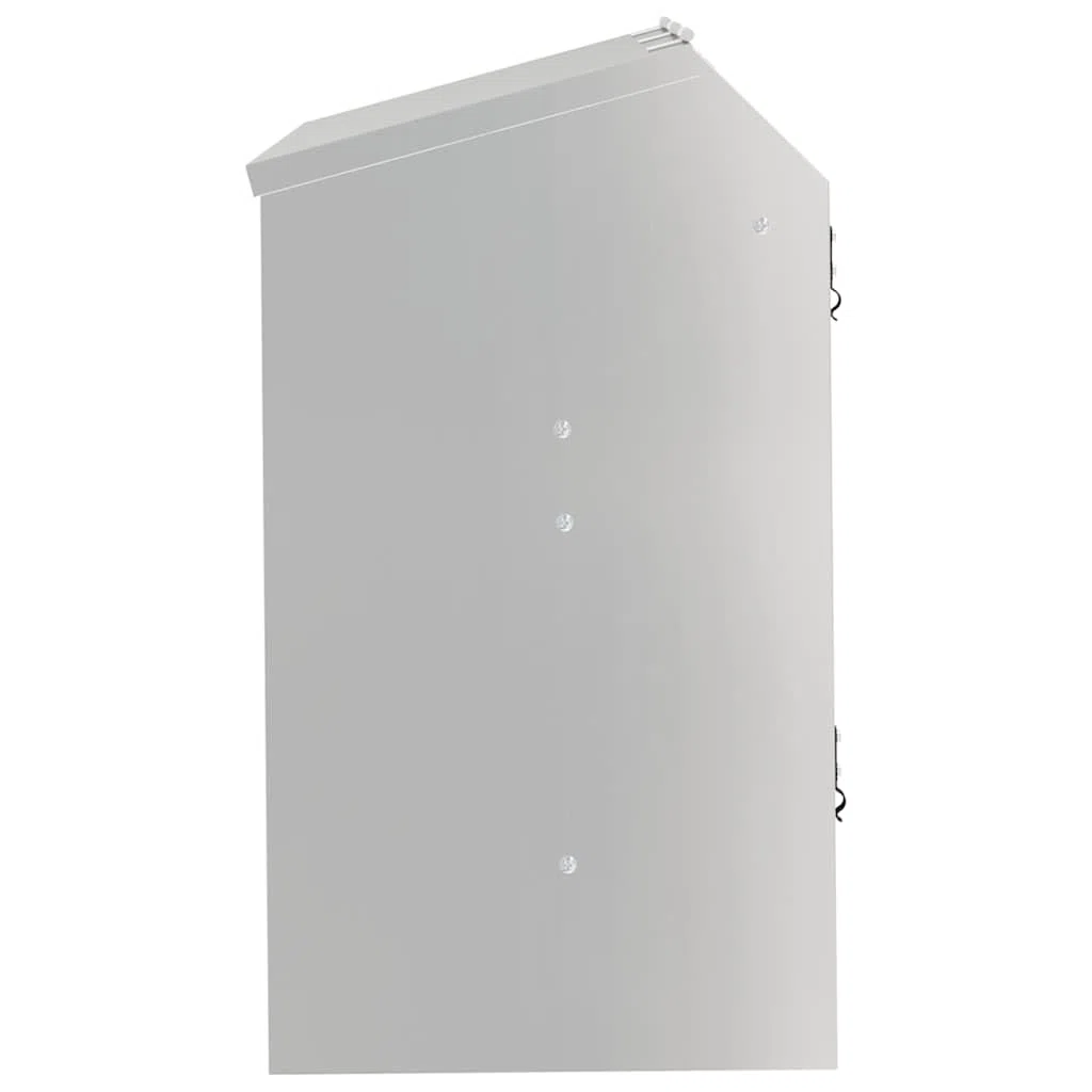 Kaninchenfütterer Silber aus verzinktem Stahl 64,5 x 25,5 x 45,5 cm wetterfester Futterautomat für Innen und Außen mit 6 kg Kapazität robuster Futterspender für Kleintiere und Kaninchen