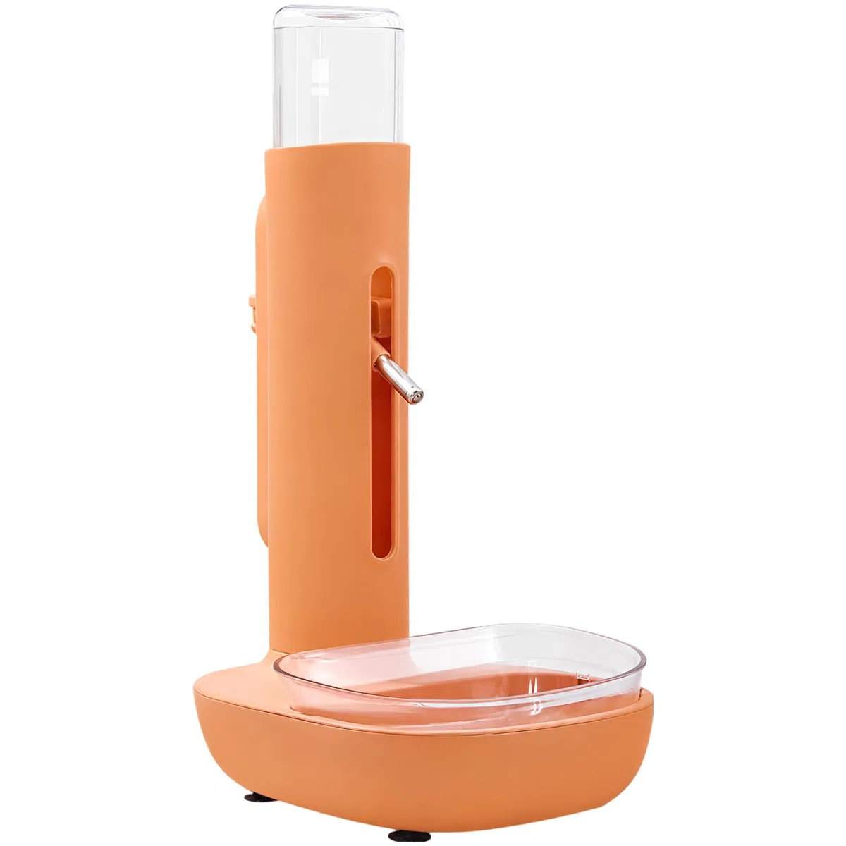 Stehender Wasserspender für Haustiere, 23,0 oz / 680 mL automatische Trinkflasche mit höhenverstellbarem Auslauf, rutschfestem Boden, Wassernapf-Spender für kleine und mittelgroße Hunde und Katzen