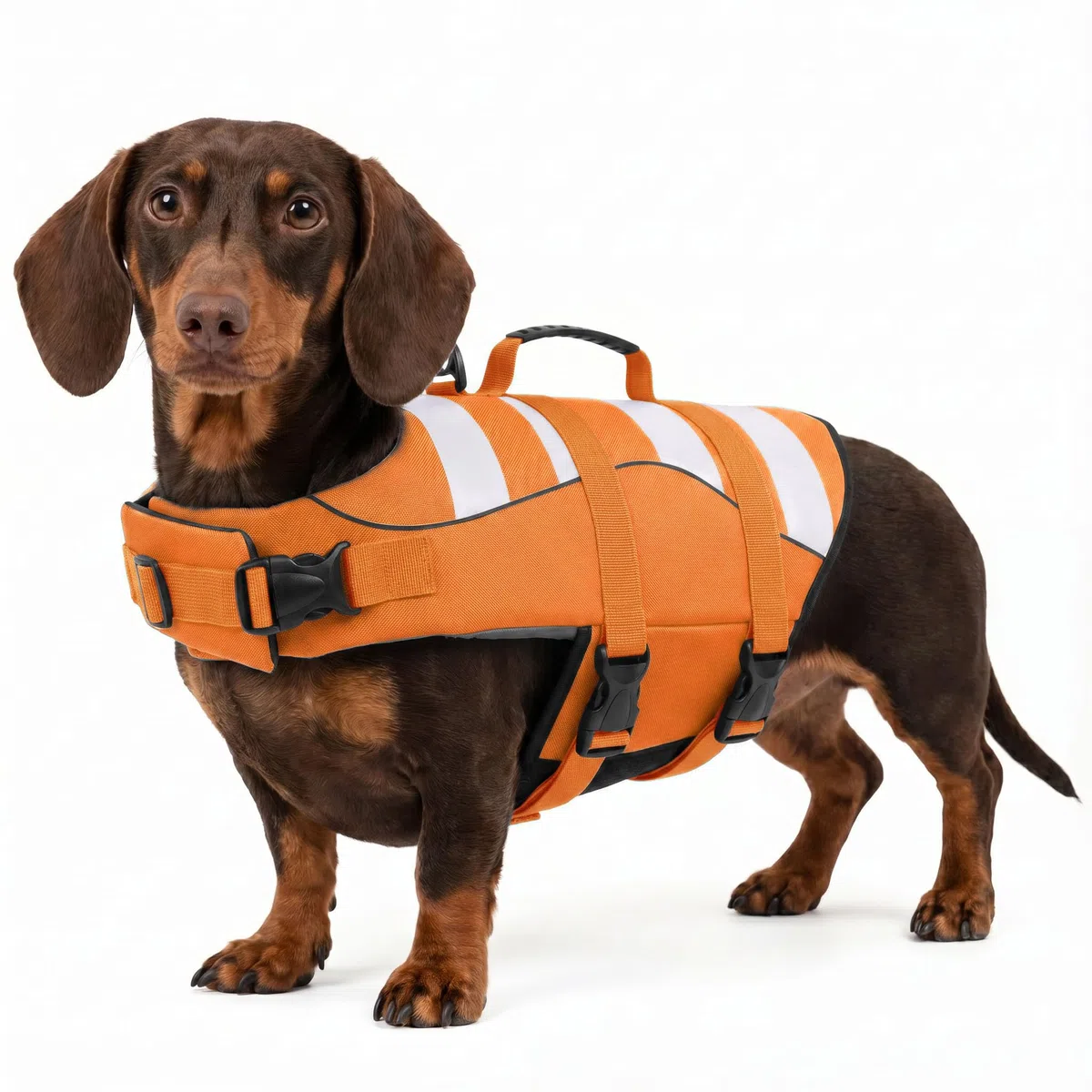 ASENKU Schwimmweste Hund,Hundeschwimmweste S für kleine Hunde – Rettungsgriff & Auftrieb, Sicherheitsweste mit verstellbarem Brustgurt + Reflektor, für Bootfahren, Baden und Wassersport