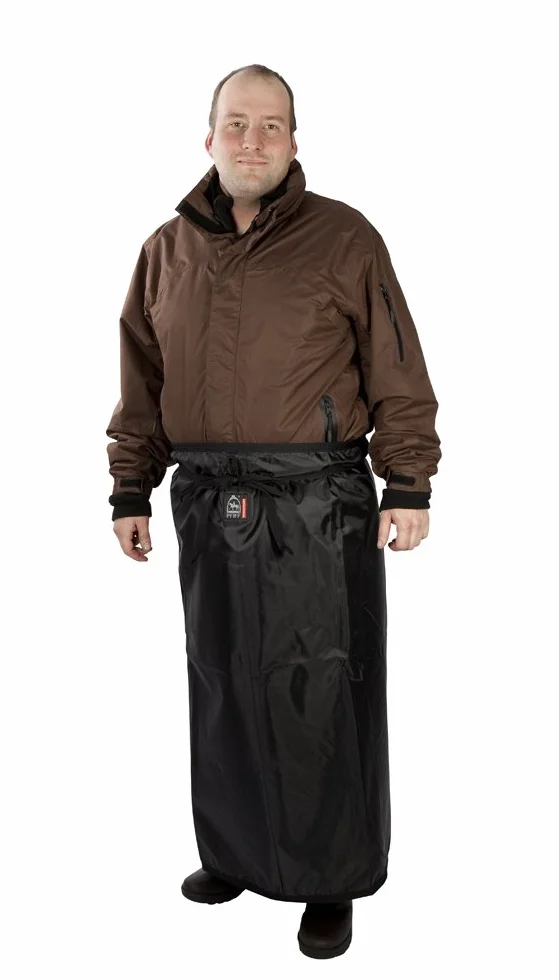 Pfiff 100194 Bockdecke mit Bindebändern, warm, wasserabweisend, Fleece gefüttert, Schwarz