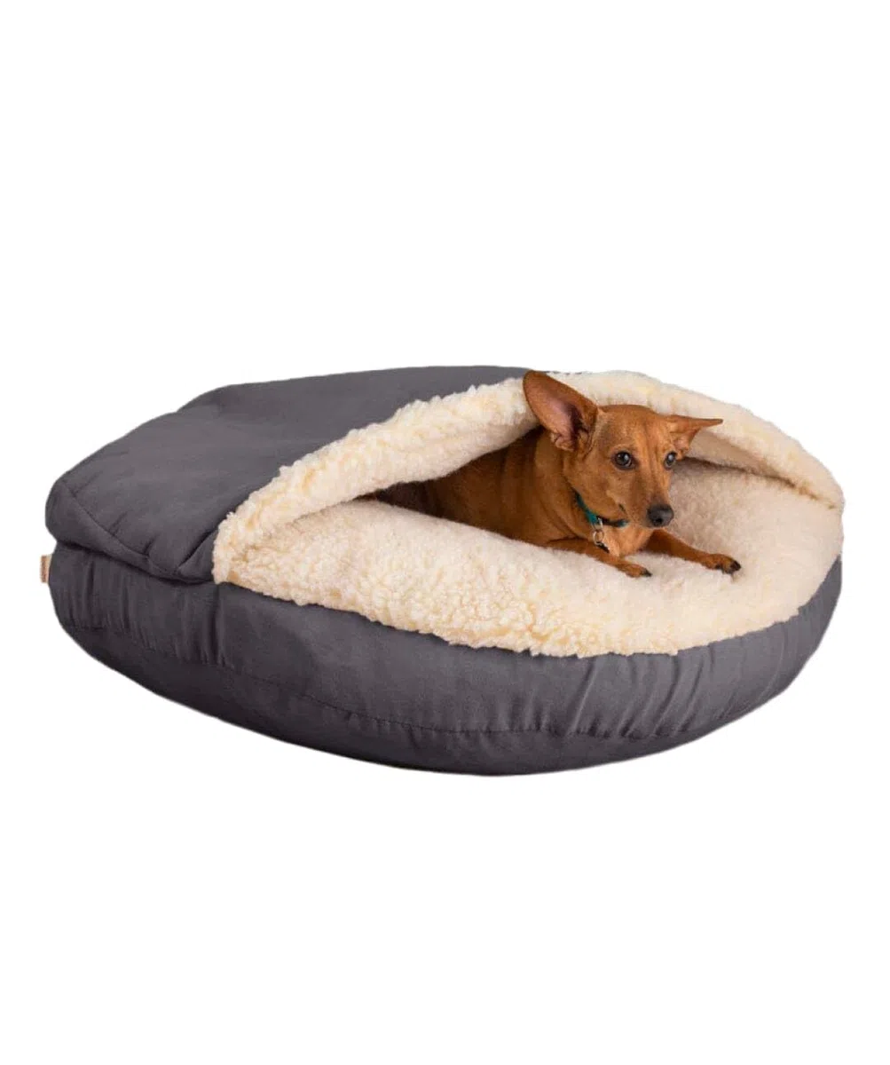 Snoozer Cozy Cave Small - Heather Grey - Poly Cotton