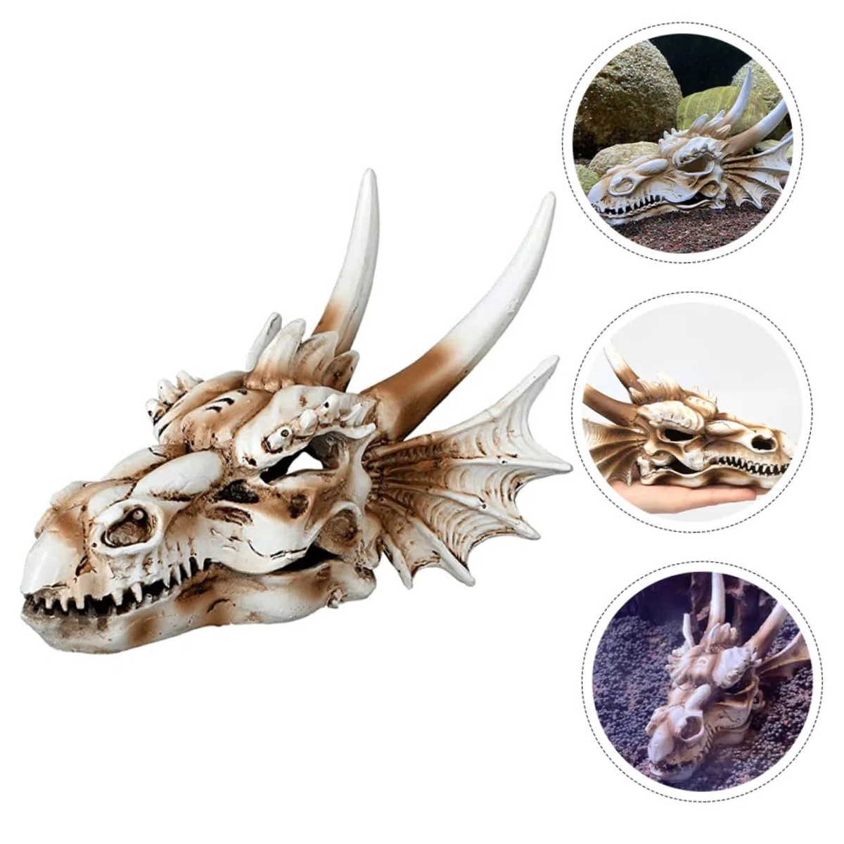 Sosoport 2St Fischversteck unter Wasser Reptilien-Wärmelampe Dekorationen für Aquarienzubehör tischdeko esstisch fischteller Aquariendekoration Garnelen-Dinosaurier-Unterschlupf Harz