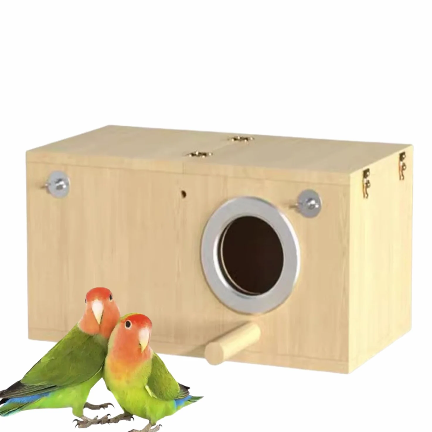 Robuster Nistkasten, Sittich-Nistkasten, Vogelnest-Aufzuchtkasten, Käfig-Holzhaus, für Finken-Lovebirds, Nymphensittiche, Wellensittiche, Sittiche, Zuckergleiter, Eichhörnchen, Ratten, Finken
