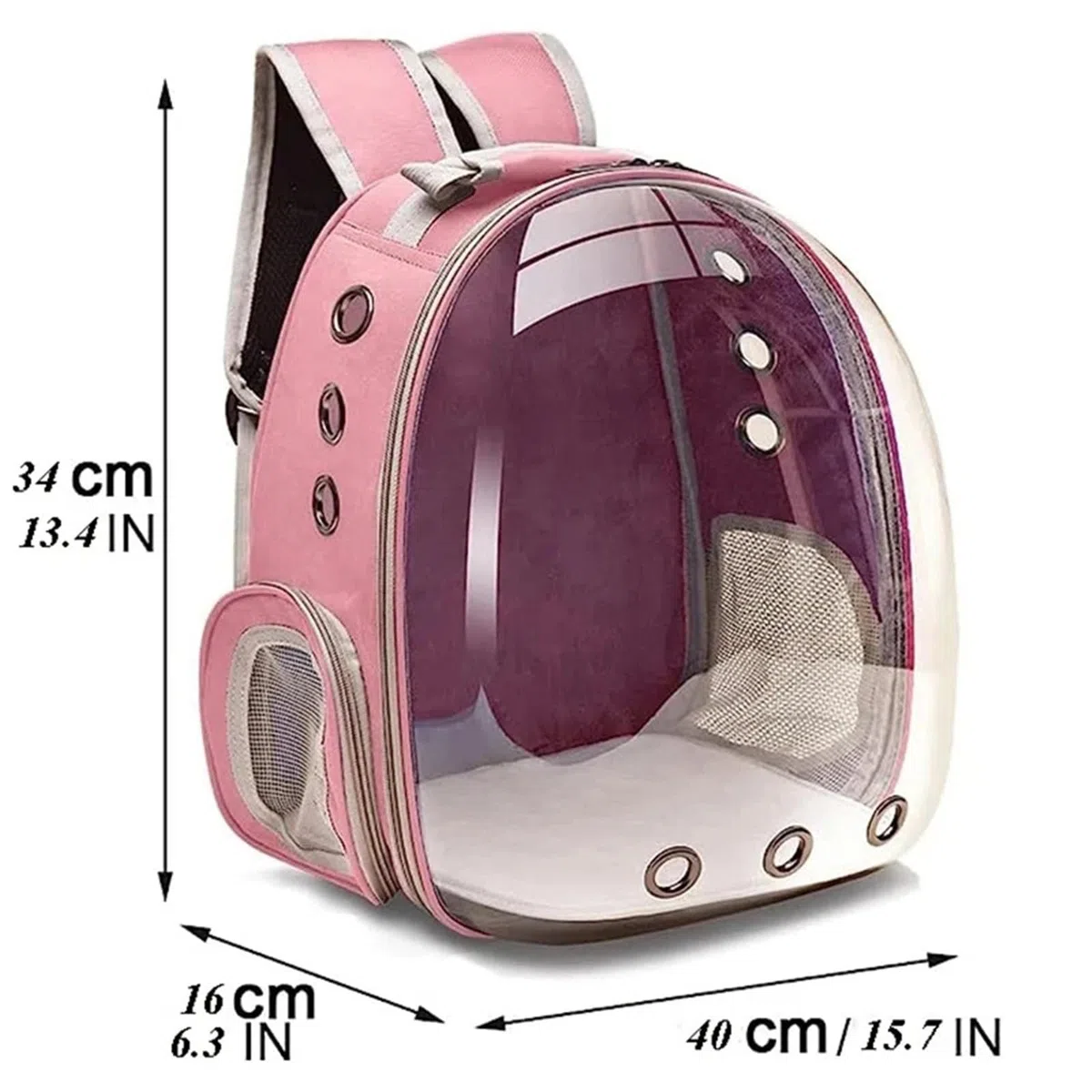 Transparenter Kapsel-Bubble-Haustier-Rucksack, Katzen-Haustier-Träger-Rucksack, Kleiner Tier-Welpen-Kitty-Vogel, atmungsaktiv, for Reisen