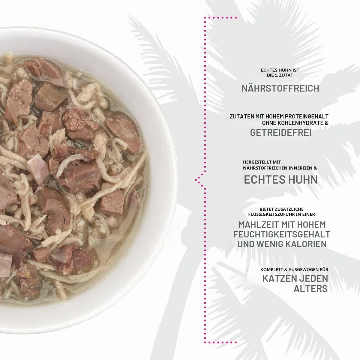 Tiki Cat After Dark Getreidefreies, kohlenhydratarmes Nassfutter mit echtem zerkleinertem Fleisch für Katzen und Kätzchen, 80 ml, 12 Stück, (Verpackung kann variieren)