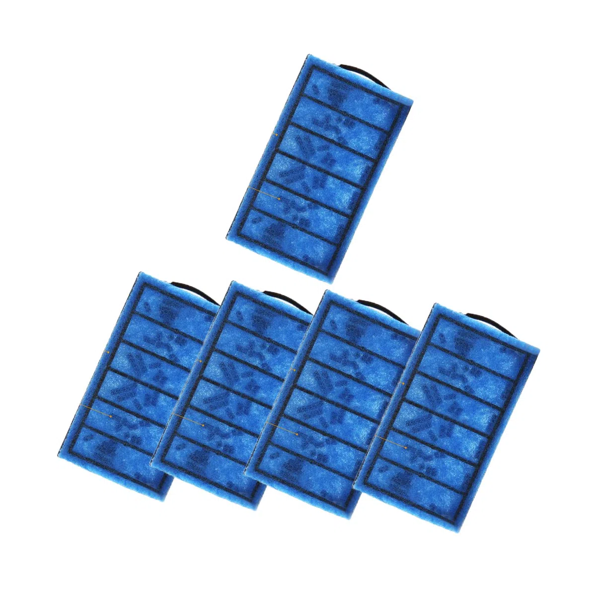 Aquariumschildkrötenfilter, geräuscharmer Durchfluss, wasserreinigende Pumpe, Bio-Filtration für Reptilien, Aquarium, Wasserfallfilter für kleine Aquarien, Krabbe, 5pcs Filter Cartridges