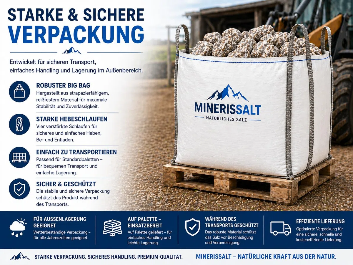 Premium Mineral-Leckstein für Nutztiere & Wildtiere – laborgeprüft für Rinder, Pferde, Schafe, Ziegen & Wild (1000 Kg, Ohne Aufhängeseil)