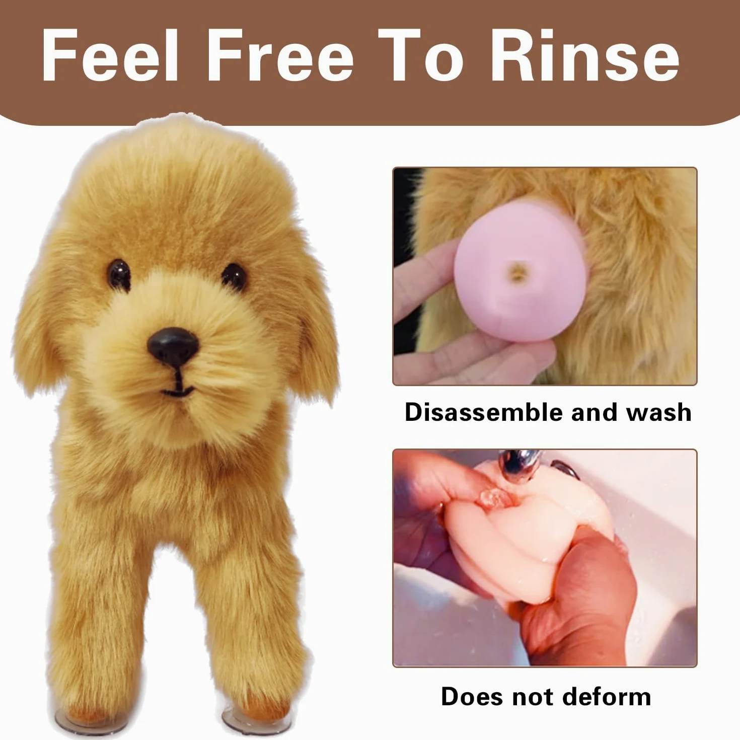 Interaktives Schlafendes Hundespielzeug, Plüsch Estrus Verhaltenshilfe mit Geräusch für Kleine, Mittlere, Große Hunde, Weicher Plüsch-Schlafpartner, Ideal zur Reduzierung von Angstzuständen